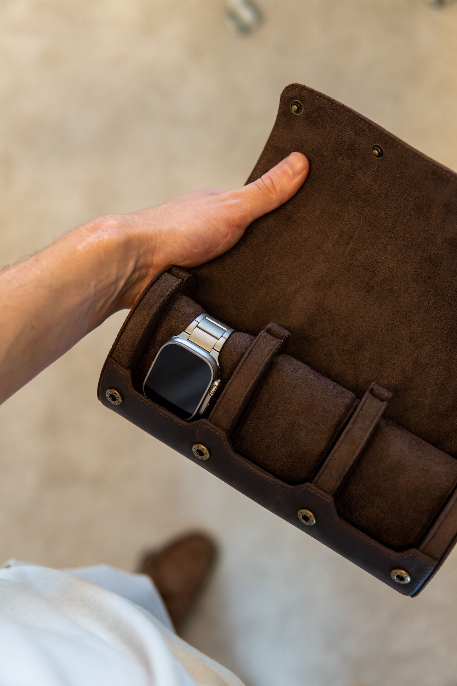 Leather Watch Roll